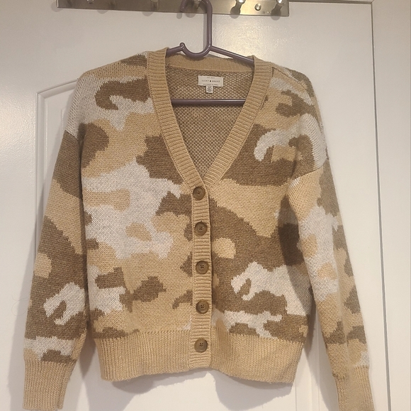 Lucky Brand camo cardigan sweater size small - Picture 2 of 7